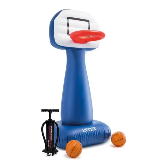 Aro Basquet Inflable Intex Con Pelotas + Inflador Grande