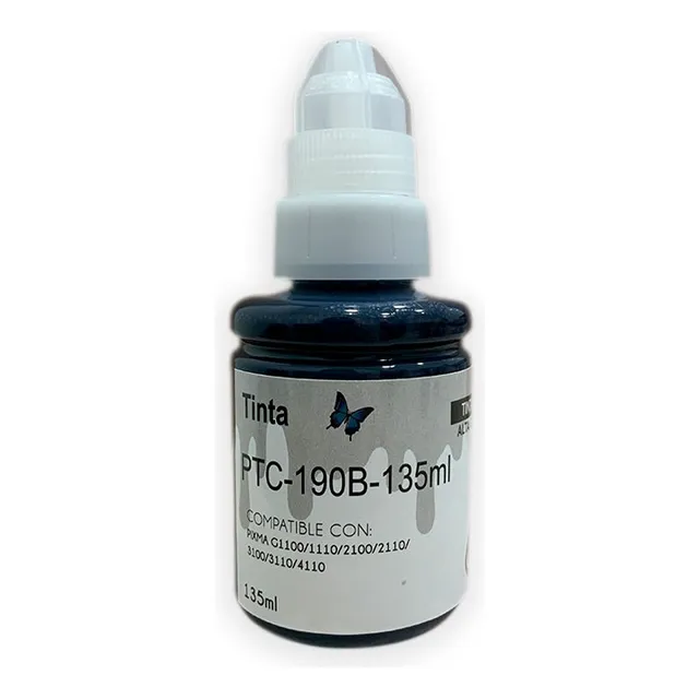 Botella De Tinta Compatible Canon 190b G1100 G2100 Tinta Negro