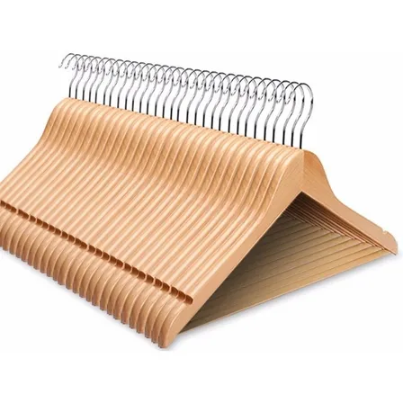 Colgadores Exahome Madera pack de 30 unidades color natural