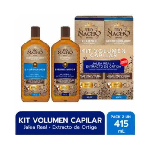 Pack Tío Nacho Engrosador (shampoo + Acondicionador  415 Ml)