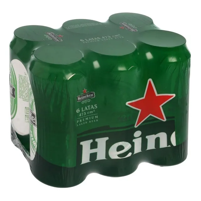 Cerveza Heineken De 473 Cc Pack Por 6 Latas