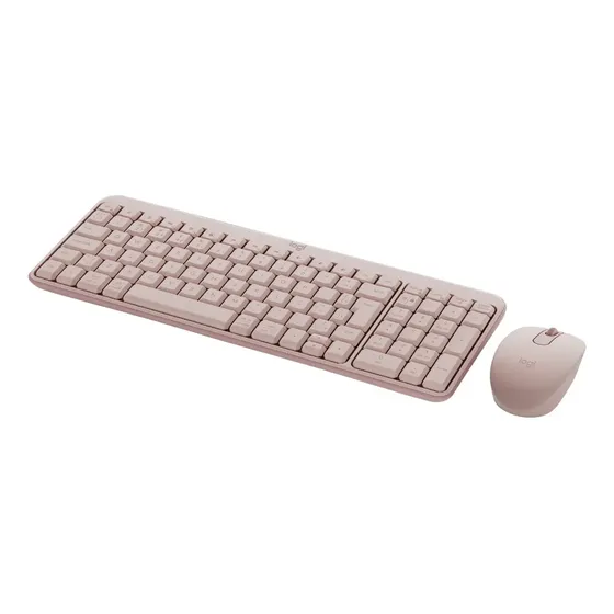 KIT Teclado E Mouse Sem Fio Logitech Mk250 Rosa