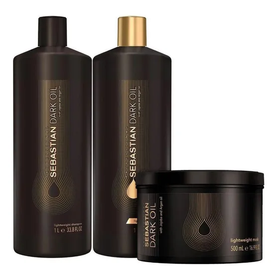 Kit Sh E Cond 1000ml + Másc 500ml Sebastian Dark Oil