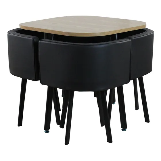 Mesa Comedor Cuadrado Con 4 Sillas Estilo 30059