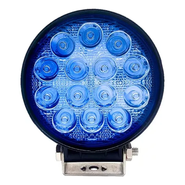 Farol Auxiliar Led Azul Redondo Bivolt