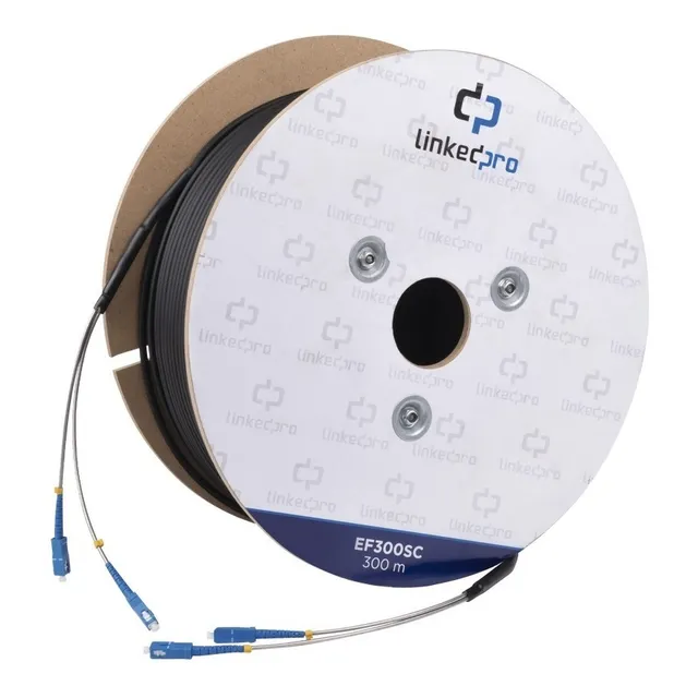 300 Metros De Fibra Optica Monomodo Con Conectores Sc-sc
