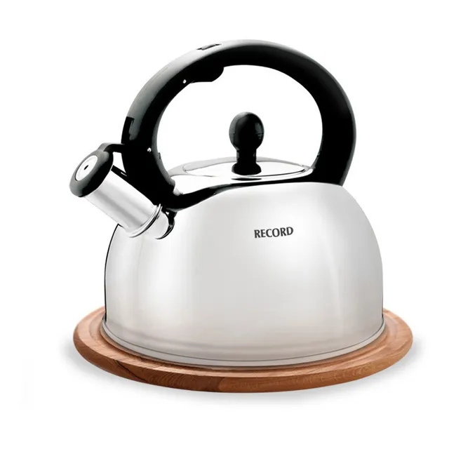 Tetera Record Gia Plus Acero Inoxidable 2.5 L Color Plateado