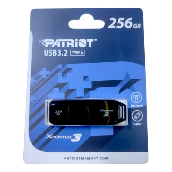 Pendrive 256gb Xporter 3 Black Usb 3.2 Type A Patriot