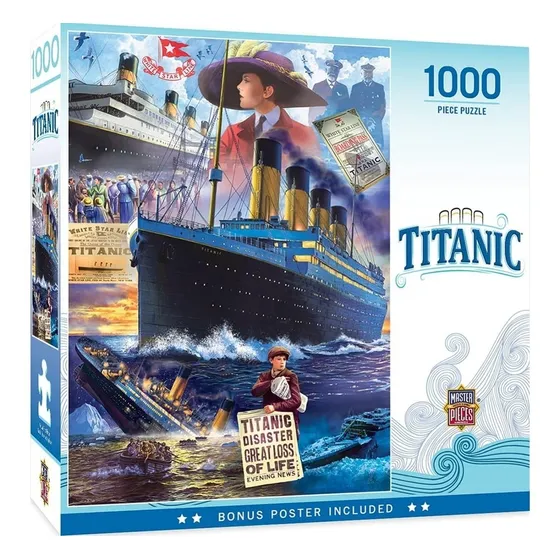 Rompecabezas Puzzle Masterpieces Titanic Collage 1000 Piezas