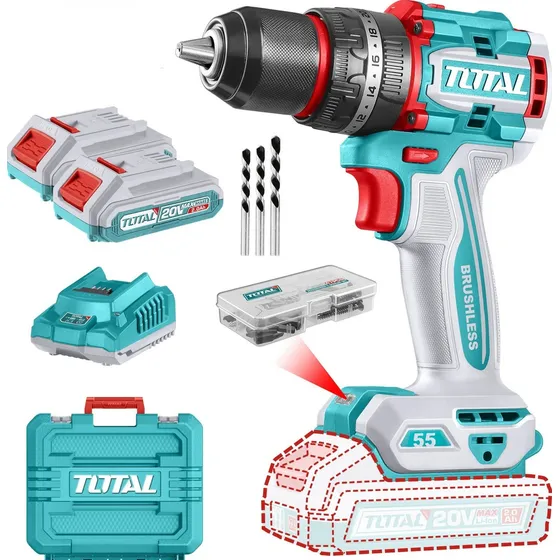 Taladro Percutor Atornillador Inalambrico 20v 13mm Brushless