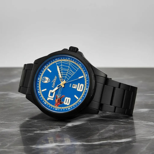 Relógio De Pulso Condor Co2115mzj/ki4a Com Corria De Aço Inoxidável Cor Preto - Fondo Azul