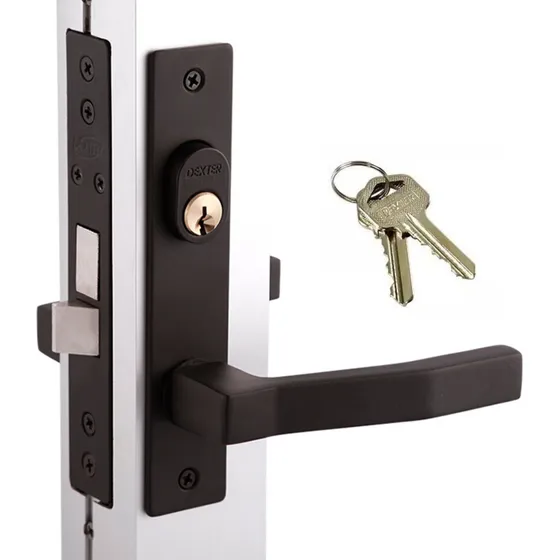 Cerradura Chapa Manija Puerta Perfil Aluminio Embutir Dexter