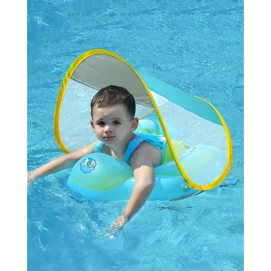Flotador Inflable Para Bebés Con Toldo Para Protección Solar