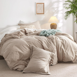 Bedsure Funda Nórdica 100% Algodón Lavado Tamaño King - Jueg Bedsure Funda Nórdica 100% Algodón Lavado Tamaño King - Jueg