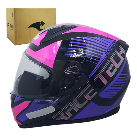 Capacete Fechado Sector Slash Preto/ Roxo Race Tech Fechado Capacete Fechado Sector Slash Preto/ Roxo Race Tech Fechado