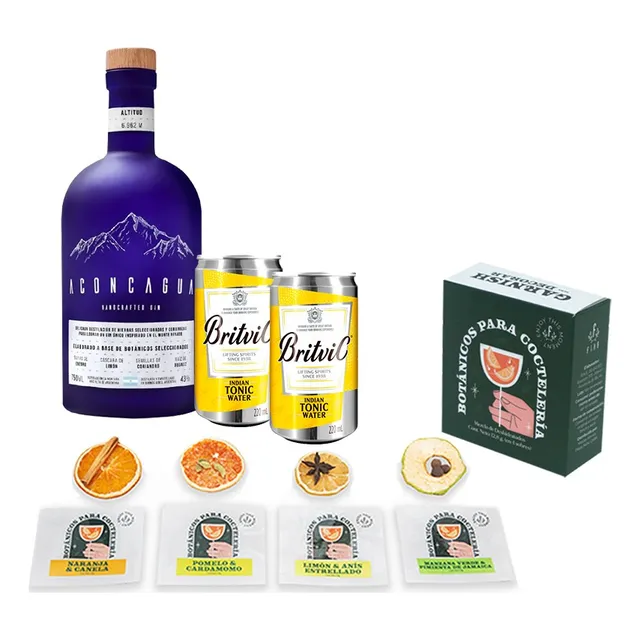 Kit Gin Tonic Aconcagua Gin Y Botanicos Para Cocteleria