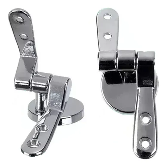 Set Repuesto Tapa Inodoro Bisagras Marca Gloa Herrajes de Metal Asiento Color Plateado
