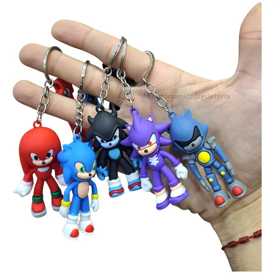 Llaveros Figuras De Goma De Sonic The Hedgehog 7cm 