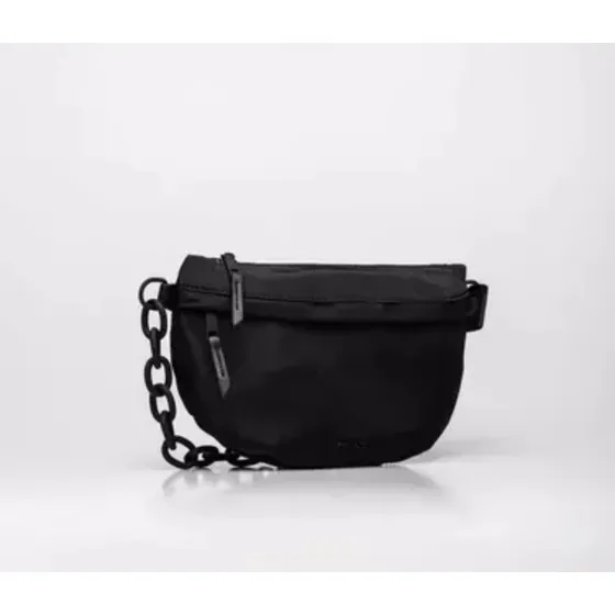 Riñonera Prune Mujer Match Viral Color Negro Nylon En Bolsa