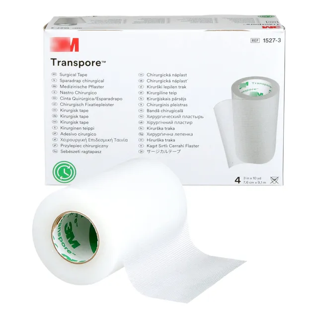 Cinta Médica Transparente Plástica 7,6 Cm X 9 M Caja De 4