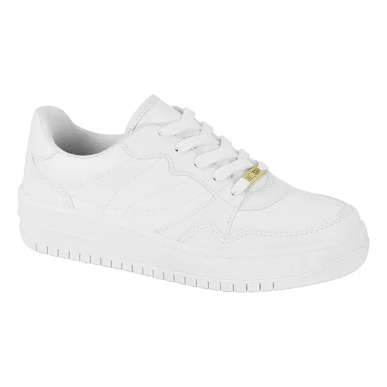 Tênis Vizzano Branco Feminino Flatform Confortável Sola Alta