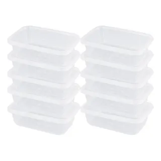 Kit 10 Pote 800 Ml Transparente Bpa Free Marmita Microondas Kit 10 Pote 800 Ml Transparente Bpa Free Marmita Microondas