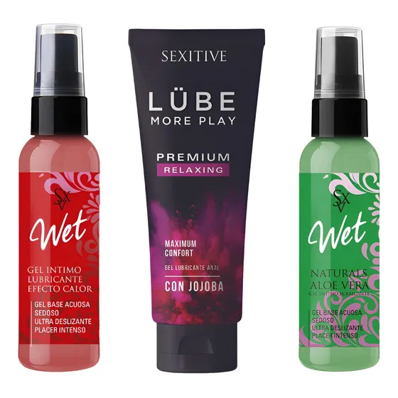 Geles Lubricantes Íntimos Sexitive Anal Calor Y Aloe X3