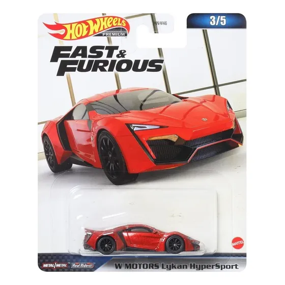 Hot Wheels Rápido Y Furioso Lykan Hypersport  R/goma 7 Cm.