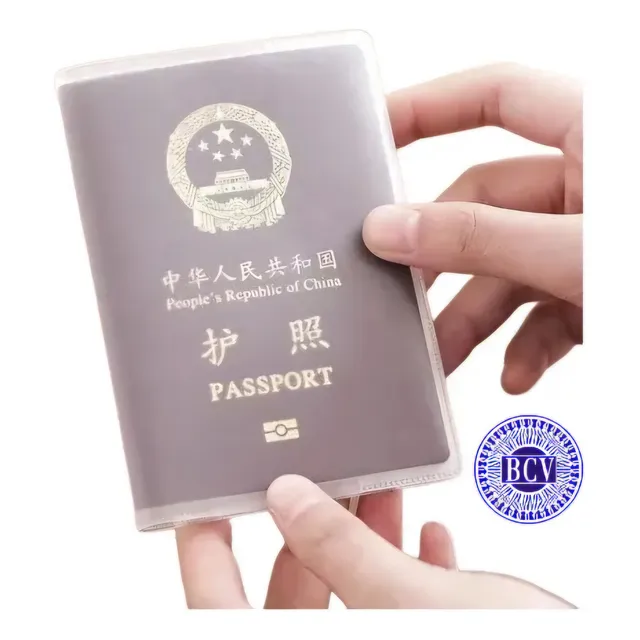 Porta Pasaporte En Vinil Transparente Preco Por 2 Pcs 