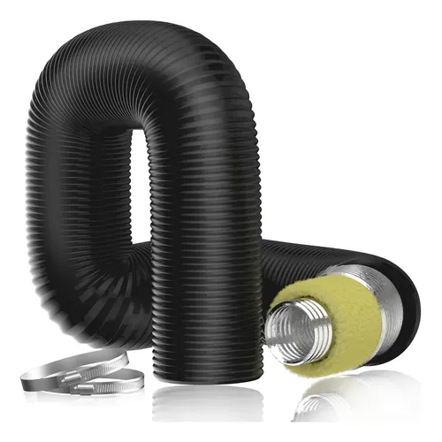 Manguera De Aluminio Flexible Sin Aislar IPower - 14 Pulgadas X 25 Pies Para Climatización