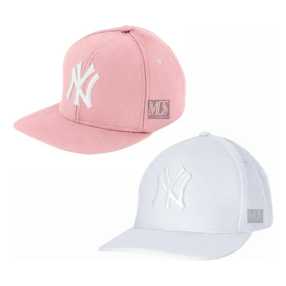 Kit 2 Boné Aba Reta Trucker New York Yankes Snapback