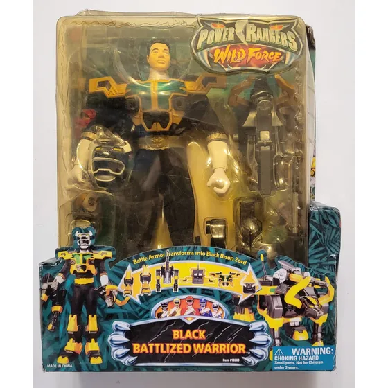Power Ranger Wild Force Black Battlized Warrior Bandai- 2002