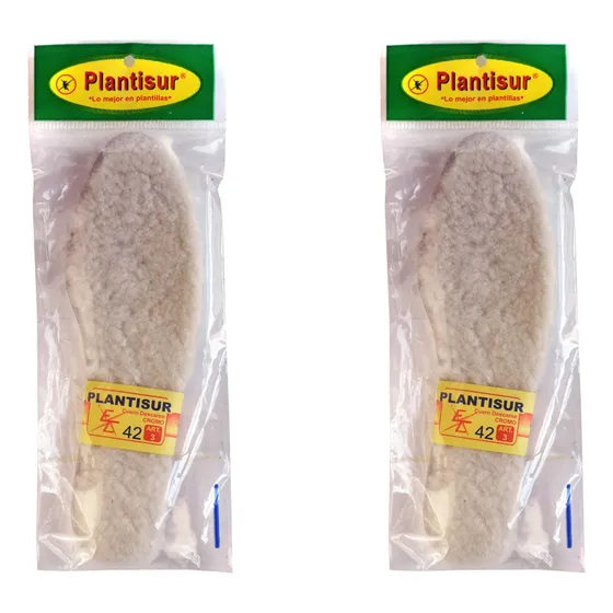 Pack X 2 Plantilla Plantisur Con Corderito Color Crudo Tamaño De La Plantilla 41