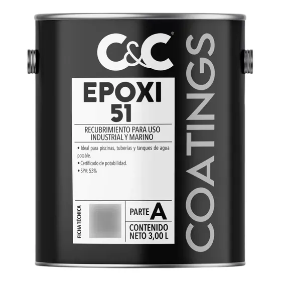 Pintura Epoxica Piscinas Tanques Y Tuberías C&c Epoxi 51 