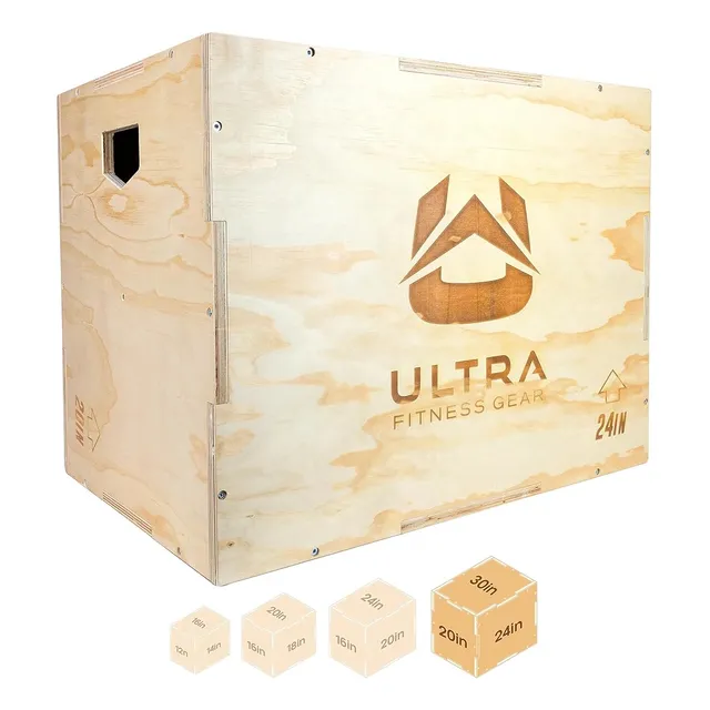 Ultra Fitness Plyo Box - Caja De Salto Pliométrico De Madera