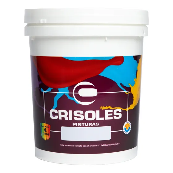 Pintura Lavable Premiun Crisolplus Blanco 4 Lts. Blanco Mate