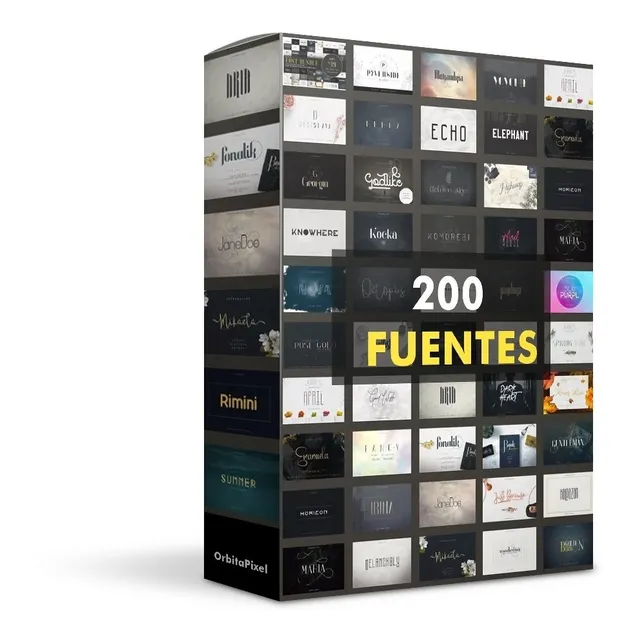 Mega Pack 200 Fuentes De Tipografía Moderna Bundle Fonts