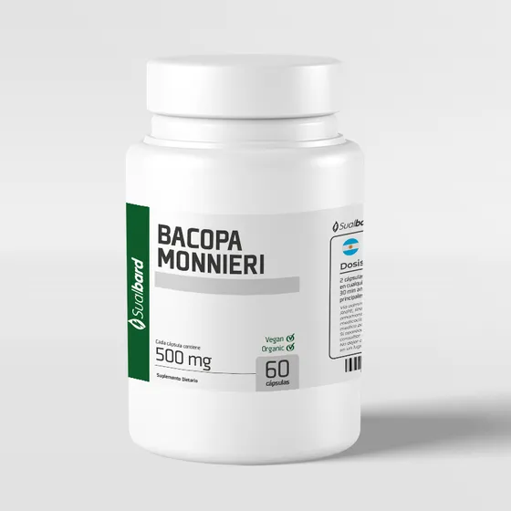 Bacopa Monnieri 60 Capsulas Org 500 Mg Función Cognitiva