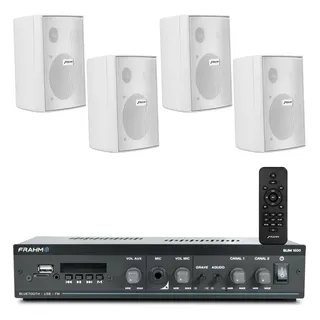 Kit Som Ambiente Slim 1600 G5 + 4 Caixas Ps 200 Frahm Kit Som Ambiente Slim 1600 G5 + 4 Caixas Ps 200 Frahm