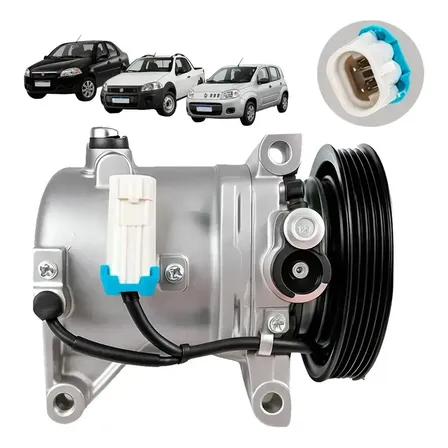 Compressor Calsonic Strada Palio Uno Fire 2004 Até 2013 5pk