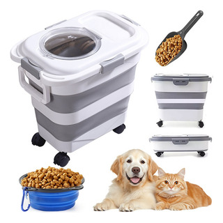 Contenedor Para Alimento Mascotas 22.5kg Con Ruedas Contenedor Para Alimento Mascotas 22.5kg Con Ruedas