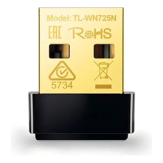 Adaptador de Rede Wi-Fi Nano USB TP-Link TL-WN725N Wireless N 150mbps