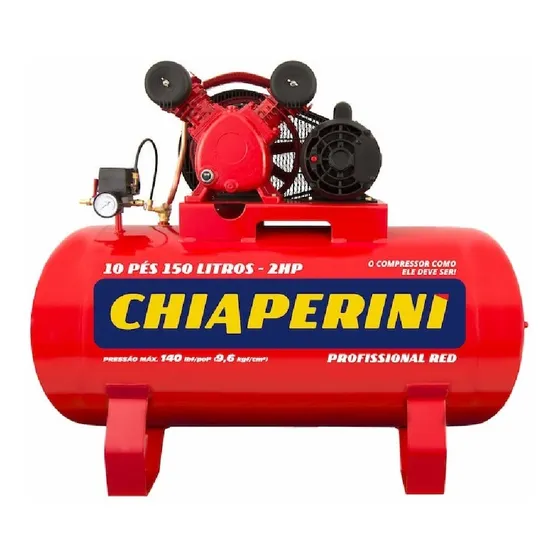 Compressor de ar elétrico Chiaperini Profissional Red 10/150 Red 150L 2hp mono