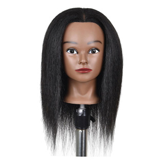 Manequim Cabeça Com Cabelo Humano Cabeça Treinamento Manequim Cabeça Com Cabelo Humano Cabeça Treinamento