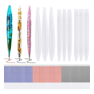 Para Molde De 9 Plumas De Resina Con 75 Recambios De Tinta Para Molde De 9 Plumas De Resina Con 75 Recambios De Tinta