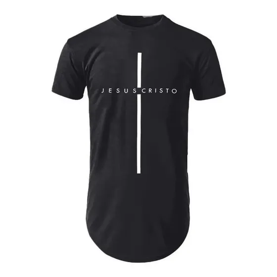 Camisa Jesus Cristo Camiseta Longline Estampas Gospel Crista