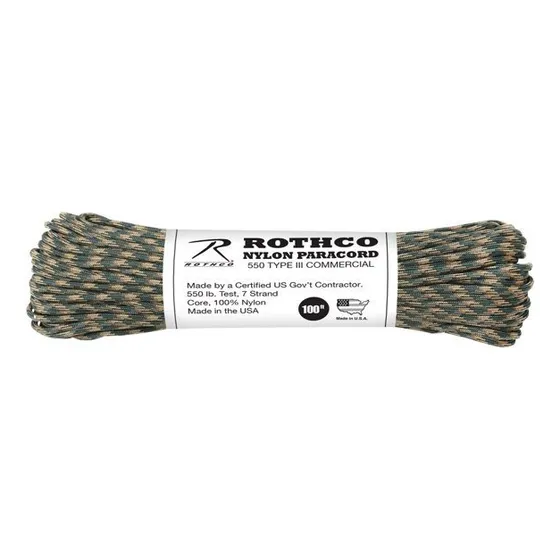 Cuerda Paracord Rothco 100 Ft Oliva