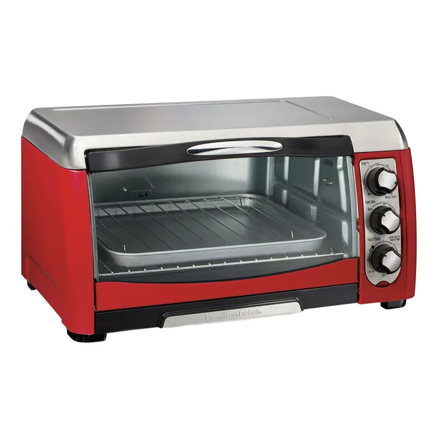 Horno de mesa eléctrico Hamilton Beach Ensemble 31335 rojo 127V