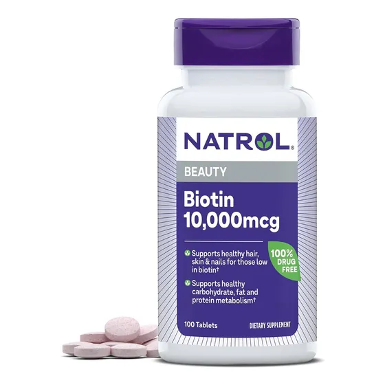 Biotina Natrol 10000mcg 100 Tabletas Importado De Usa