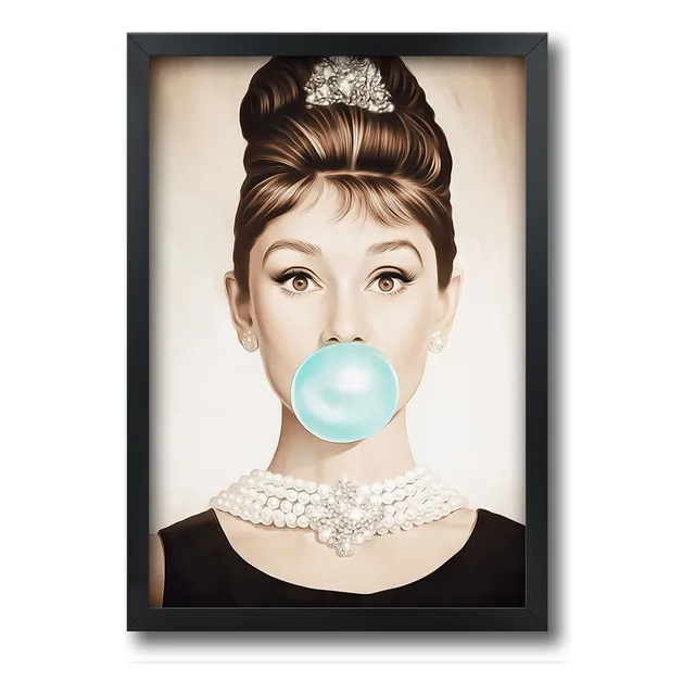 Quadro E Moldura Audrey Hepburn 60x42cm Escolha A Sua Imagem
